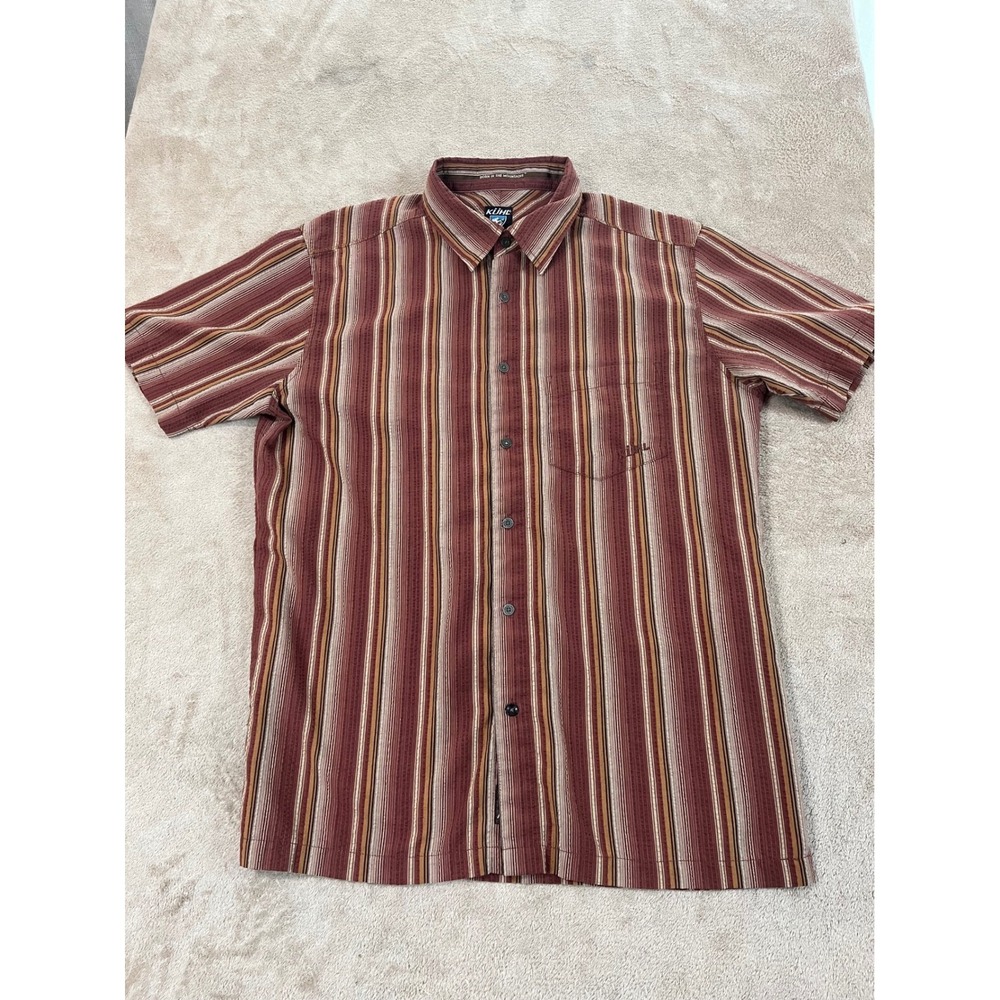 Kuhl Born In The Mountain Button Up Shirt Men's M Brown Hiking S/S